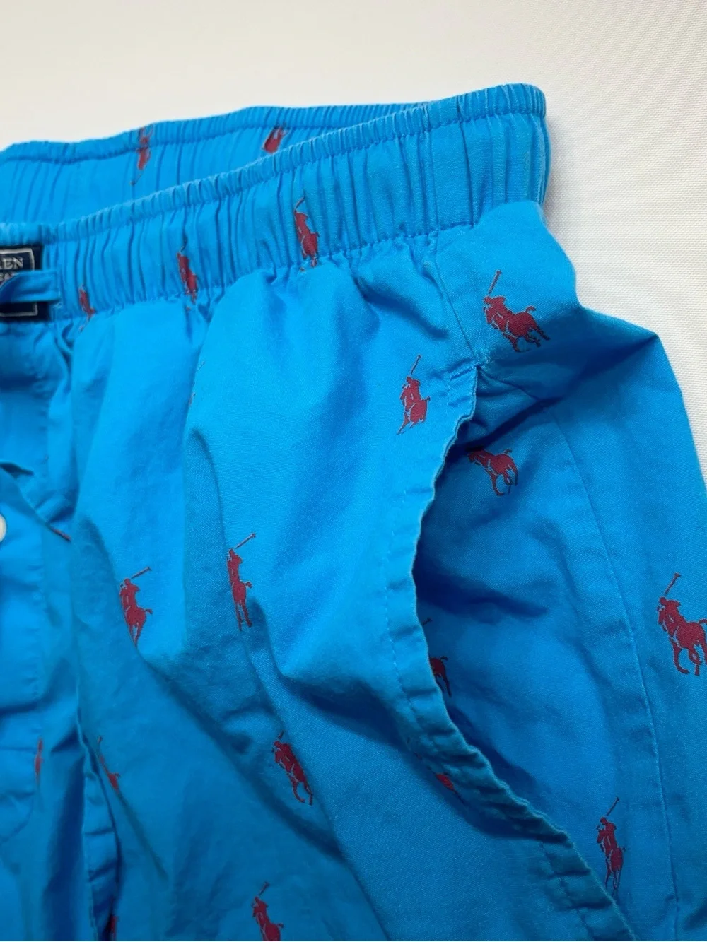 Polo Ralph Lauren Sleepwear Pants Mens Size Medium Blue All-over Print